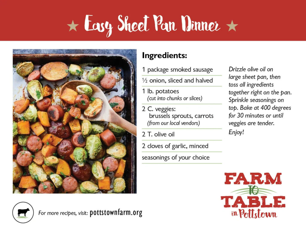 Recipe Card for Sheet Pan Dinner